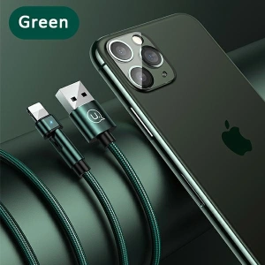 Hurtownia GSM - Kabel pleciony USAMS obrotowy U60 2A Lightning zielony/green 1m SJ476USB02 - USA258GRN - {ean13} - Hurt