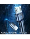 Hurtownia GSM - Kabel pletený USAMS otočný U60 2A microUSB černý/black 1m SJ478USB01 - USA259BLK - {ean13} - Hurt