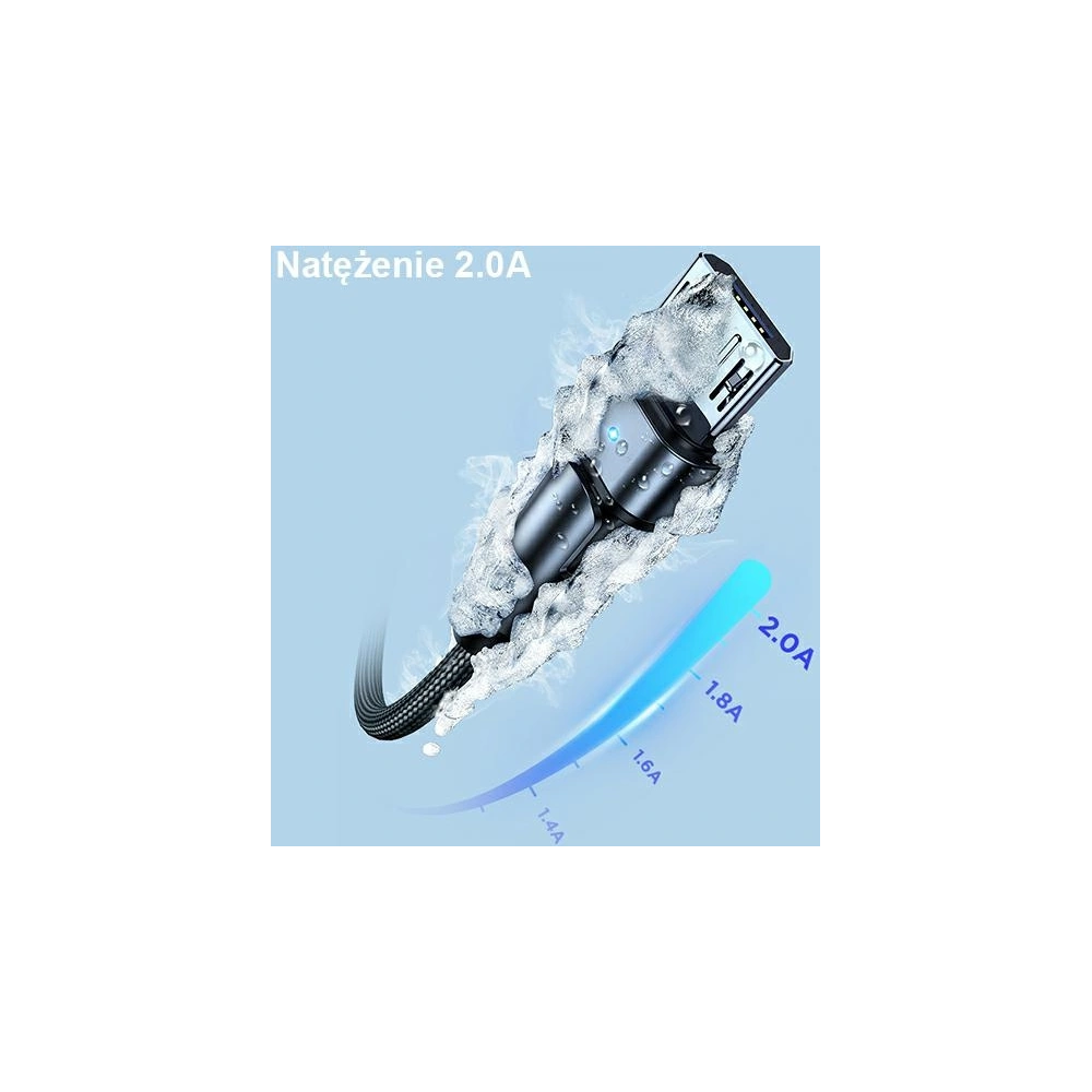 Hurtownia GSM - Kabel pletený USAMS otočný U60 2A microUSB černý/black 1m SJ478USB01 - USA259BLK - {ean13} - Hurt