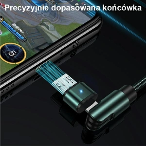 Kabel pleciony USAMS obrotowy U60 2A microUSB zielony/green 1m SJ478USB02