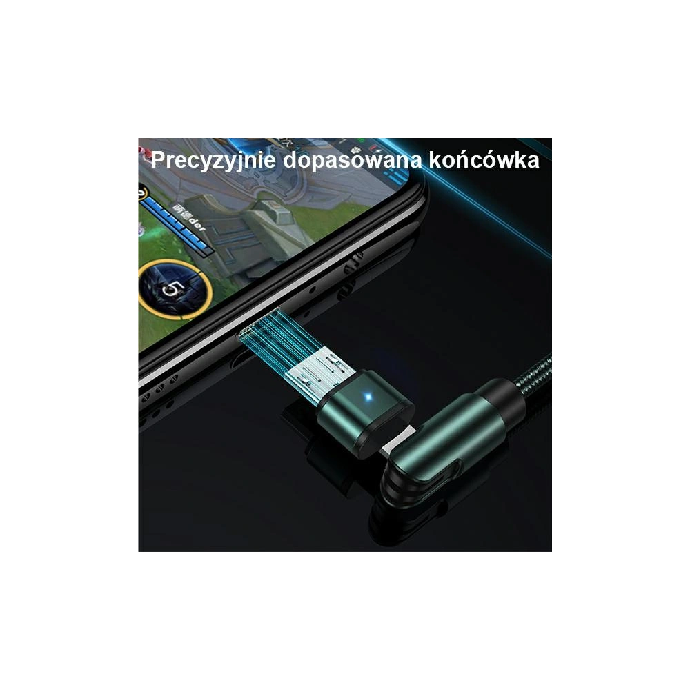 Hurtownia GSM - Kabel pletený USAMS otočný U60 2A microUSB zelený/green 1m SJ478USB02 - USA260GRN - {ean13} - Hurt