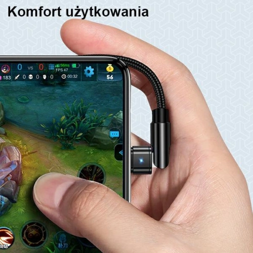 Kabel pleciony USAMS obrotowy U60 2A microUSB zielony/green 1m SJ478USB02