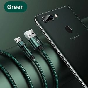 Wholesale USAMS Nylon Cable Rotatable U60 2A microUSB green 1m SJ478USB02 (US-SJ478) - USA260GRN - {ean13} - Hurt