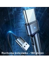 Hurtownia GSM - Kabel pletený USAMS otočný U60 2A USB-C černý 1m SJ477USB01 - USA261BLK - {ean13} - Hurt