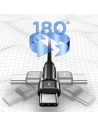Hurtownia GSM - Kabel pletený USAMS otočný U60 2A USB-C černý 1m SJ477USB01 - USA261BLK - {ean13} - Hurt