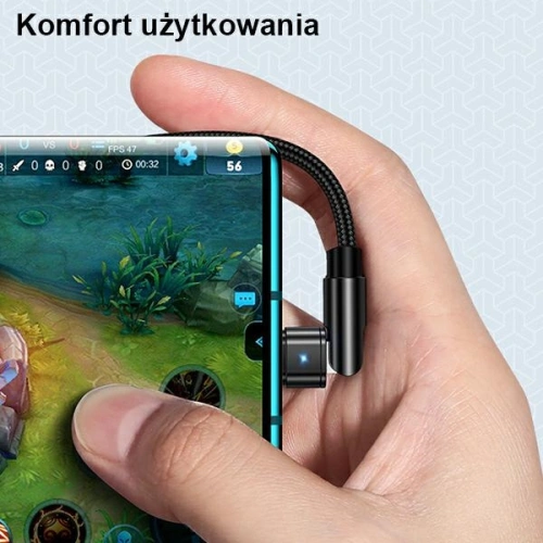 Kabel pleciony USAMS obrotowy U60 2A USB-C czarny/black 1m SJ477USB01