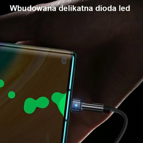 Kabel pleciony USAMS obrotowy U60 2A USB-C czarny/black 1m SJ477USB01