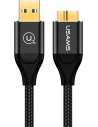 Wholesale USAMS Nylon Cable U19 USB 3.0 microUSB B to external drive 1m black SJ272USB01 (US-SJ272) - USA264BLK - {ean13} - Hurt