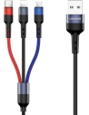 Hurtownia GSM - Kabel pleciony USAMS U26 3w1 0.35m 2A Fast Charge (lightning/microUSB/USB-C) SJ410USB01 - USA265 - {ean13} - Hurt