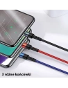 Hurtownia GSM - Kabel pleciony USAMS U26 3w1 0.35m 2A Fast Charge (lightning/microUSB/USB-C) SJ410USB01 - USA265 - {ean13} - Hurt