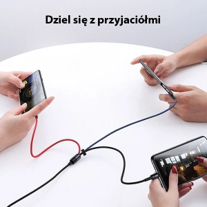Hurtownia GSM - Kabel pleciony USAMS U26 3w1 0.35m 2A Fast Charge (lightning/microUSB/USB-C) SJ410USB01 - USA265 - {ean13} - Hurt