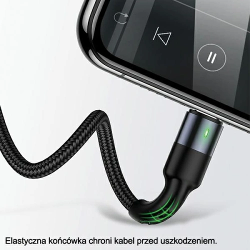 Kabel pleciony USAMS U26 3w1 1,5m 2A Fast Charge (lightning/microUSB/USB-C) SJ318USB01