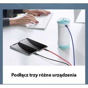 Kabel pleciony USAMS U26 3w1 3m 2A Fast Charge (lightning/microUSB/USB-C) SJ412USB01