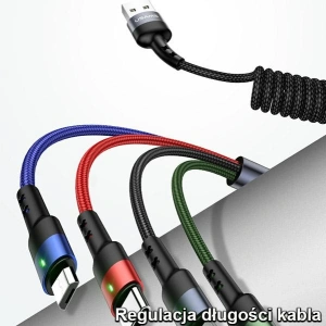 Hurtownia GSM - Kabel pleciony USAMS U26 4w1 1.5m 2A Fast Charge Springs (2xlightning/microUSB/USB-C) SJ349USB01 - USA269 - {ean13} - Hurt