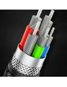 Wholesale USAMS Nylon Cable U26 4in1 1.5m 2A Fast Charge Springs (2xLightning/microUSB/USB-C) SJ349USB01 (US-SJ349) - USA269 - {ean13} - Hurt