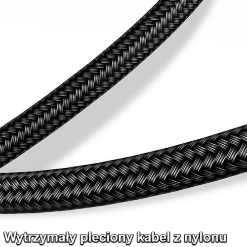 Kabel pleciony USAMS U26 4w1 1.5m 2A Fast Charge Springs (2xlightning/microUSB/USB-C) SJ349USB01