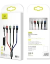 Wholesale USAMS Nylon Cable U26 4in1 1.5m 2A Fast Charge Springs (2xLightning/microUSB/USB-C) SJ349USB01 (US-SJ349) - USA269 - {ean13} - Hurt