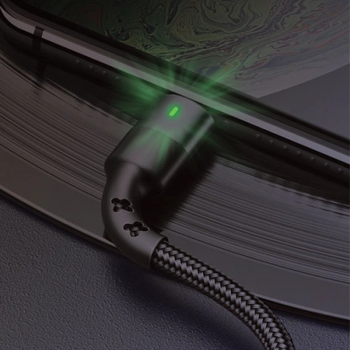 Kabel pleciony USAMS U26 lightning 1m 2A Fast Charging czarny/black SJ311IP01