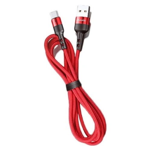 Kabel pleciony USAMS U26 microUSB 1m 2A Fast Charging czerwony/red SJ312MC02