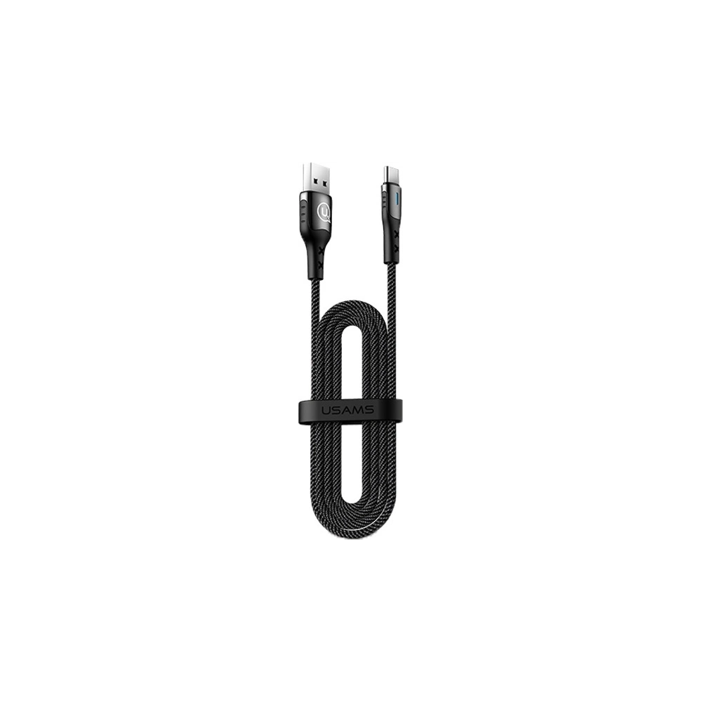 Hurtownia GSM - Kabel pletený USAMS U27 USB-C 5A Flash Charge černý/black 1,2m SJ319USB01 - USA278BLK - {ean13} - Hurt