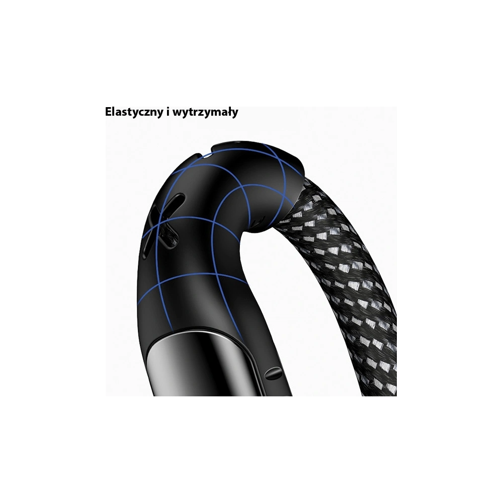 Hurtownia GSM - Kabel pletený USAMS U27 USB-C 5A Flash Charge černý/black 1,2m SJ319USB01 - USA278BLK - {ean13} - Hurt