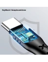 Hurtownia GSM - Kabel pletený USAMS U27 USB-C 5A Flash Charge černý/black 1,2m SJ319USB01 - USA278BLK - {ean13} - Hurt