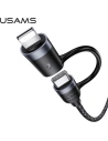 Wholesale USAMS Nylon Cable U31 USB-C - USB-C/Lightning 60W PD Fast Charge black SJ403USB01 (US-SJ403) - USA281BLK - {ean13} - Hurt