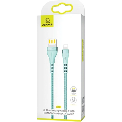 Kabel pleciony USAMS U33 lightning 1,2m 2A Fast Charging niebieski/cyan SJ360USB02