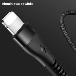 Hurtownia GSM - Kabel pleciony USAMS U33 lightning 1,2m 2A Fast Charging niebieski/cyan SJ360USB02 - USA285CYA - {ean13} - Hurt