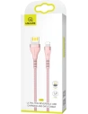 Kabel pleciony USAMS U33 lightning 1,2m 2A Fast Charging różowy/pink SJ360USB03
