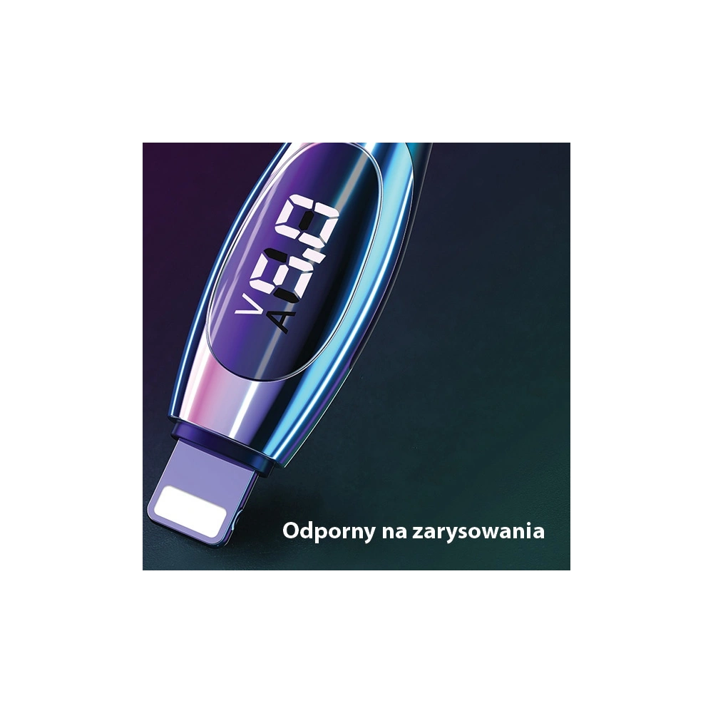 Hurtownia GSM - Kabel pleciony USAMS U36 lightning 1,2m 2A Fast Charging LED czarny/black SJ368USB01 - USA287BLK - {ean13} - Hurt