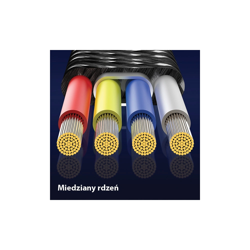 Hurtownia GSM - Kabel pleciony USAMS U36 lightning 1,2m 2A Fast Charging LED czarny/black SJ368USB01 - USA287BLK - {ean13} - Hurt