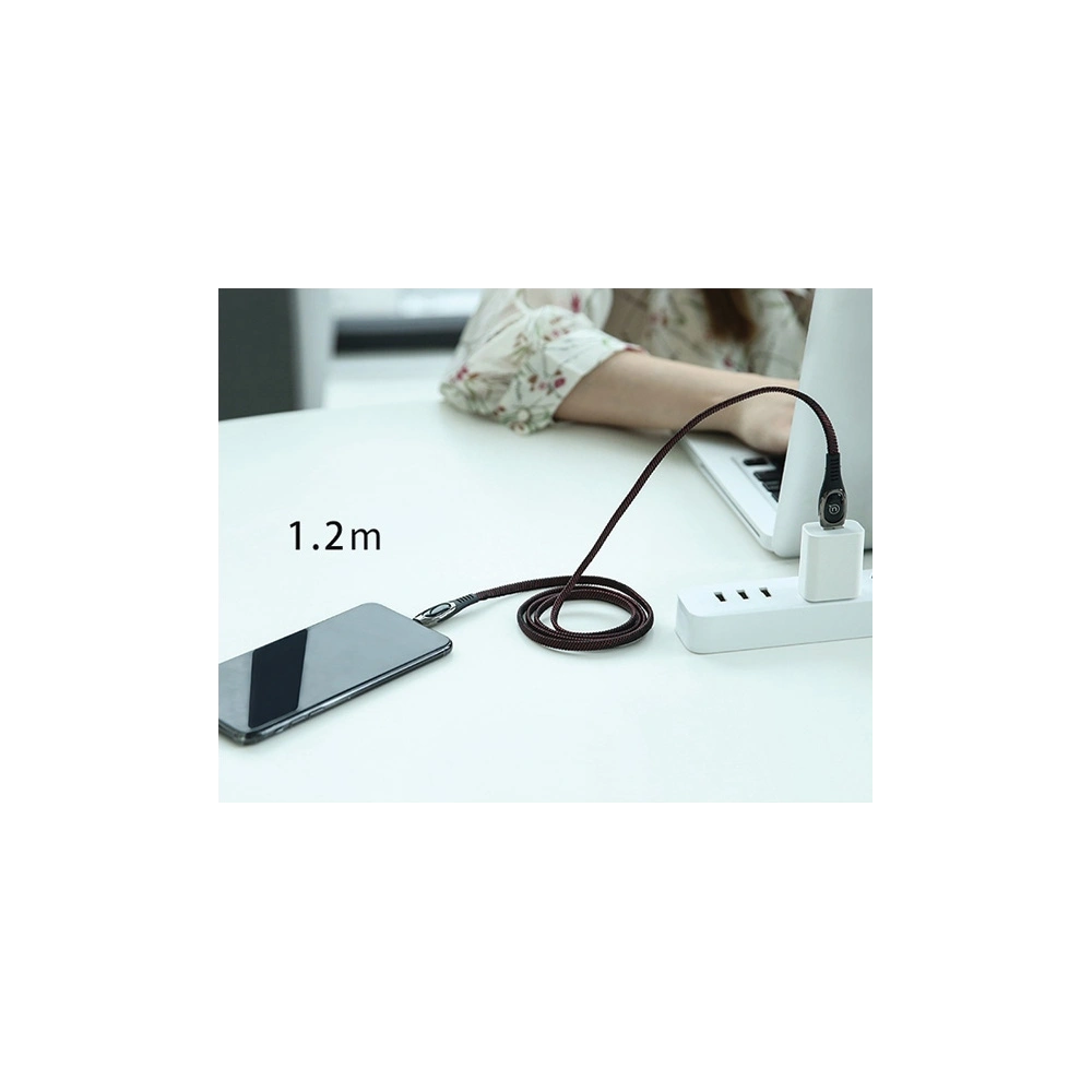 Hurtownia GSM - Kabel pleciony USAMS U36 lightning 1,2m 2A Fast Charging LED czarny/black SJ368USB01 - USA287BLK - {ean13} - Hurt