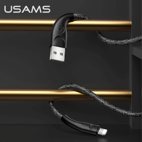 Kabel pleciony USAMS U41 lightning 1m 2A czarny/black SJ391USB01 Fast Charge