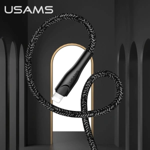 Hurtownia GSM - Kabel pleciony USAMS U41 lightning 1m 2A czarny/black SJ391USB01 Fast Charge - USA289BLK - {ean13} - Hurt