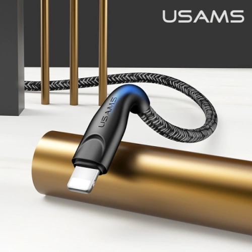 Kabel pleciony USAMS U41 lightning 1m 2A czarny/black SJ391USB01 Fast Charge