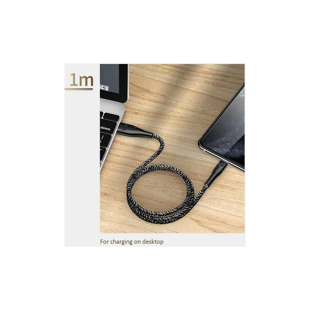 Wholesale USAMS Nylon Cable U41 Lightning 1m 2A red SJ391USB02 (US-SJ391) Fast Charge - USA290RED - {ean13} - Hurt