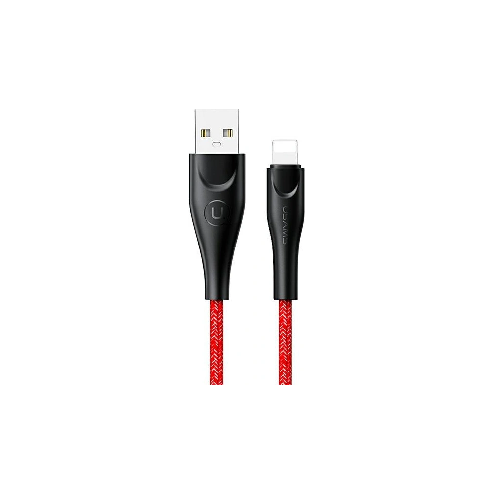 Wholesale USAMS Nylon Cable U41 Lightning 2m 2A red SJ394USB02 (US-SJ394) Fast Charge - USA292RED - {ean13} - Hurt