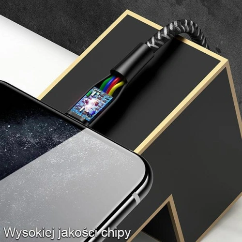 Kabel pleciony USAMS U41 lightning 2m 2A czerwony/red SJ394USB02 Fast Charge