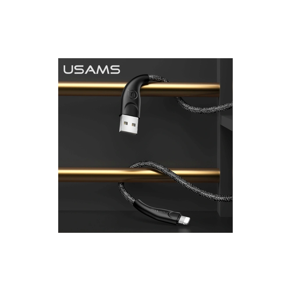 Hurtownia GSM - Kabel pletený USAMS U41 lightning 3m 2A černý/black SJ397USB01 Rychlé nabíjení - USA293BLK - {ean13} - Hurt