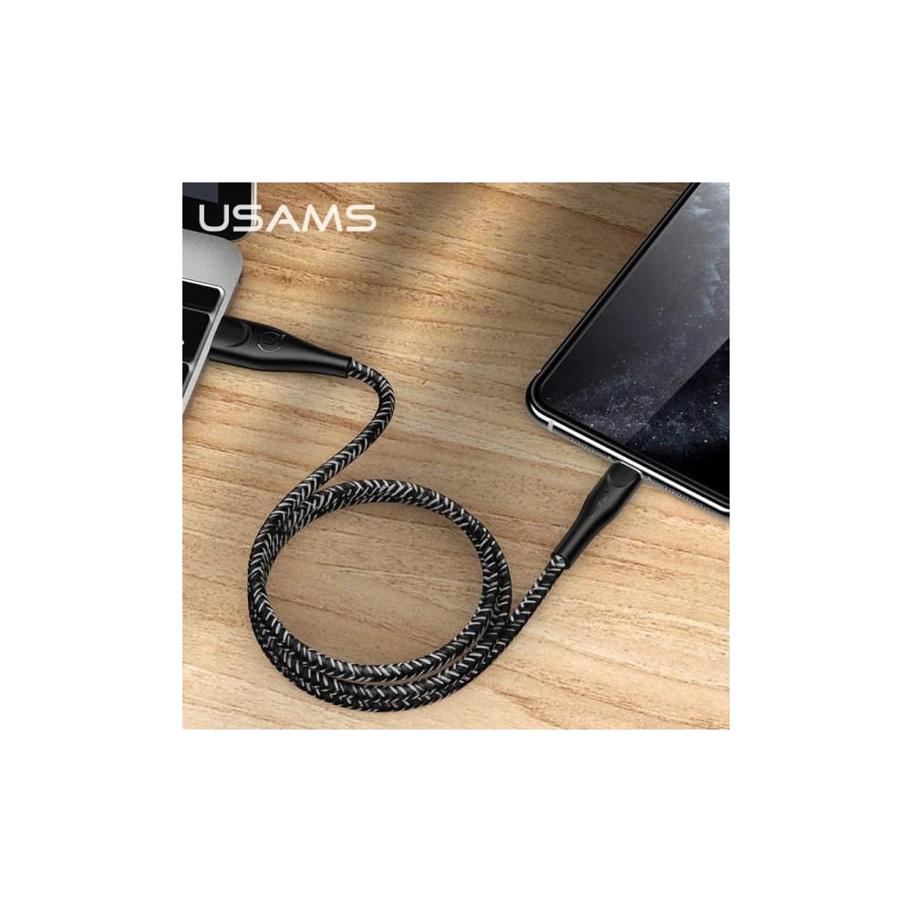 Hurtownia GSM - Kabel pletený USAMS U41 lightning 3m 2A černý/black SJ397USB01 Rychlé nabíjení - USA293BLK - {ean13} - Hurt