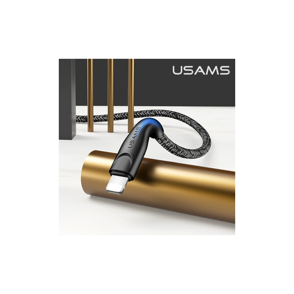 Hurtownia GSM - Kabel pletený USAMS U41 lightning 3m 2A černý/black SJ397USB01 Rychlé nabíjení - USA293BLK - {ean13} - Hurt