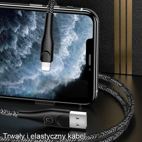 Kabel pleciony USAMS U41 lightning 3m 2A czerwony/red SJ397USB02 Fast Charge