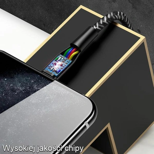 Kabel pleciony USAMS U41 lightning 3m 2A czerwony/red SJ397USB02 Fast Charge