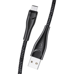 Wholesale USAMS Nylon Cable U41 microUSB 1m 2A black SJ393USB01 (US-SJ393) Fast Charge - USA295BLK - {ean13} - Hurt