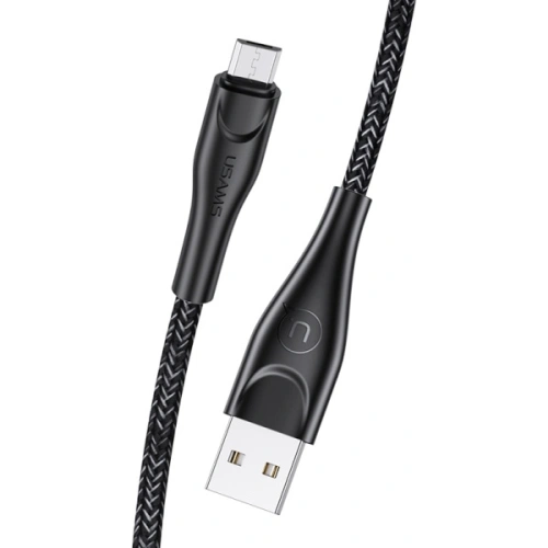 Kabel pleciony USAMS U41 microUSB 1m 2A czarny/black SJ393USB01 Fast Charge