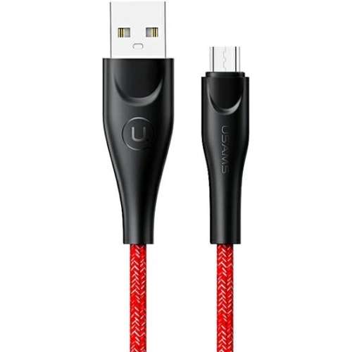 Kabel pleciony USAMS U41 microUSB 1m 2A czerwony/red SJ393USB02 Fast Charge
