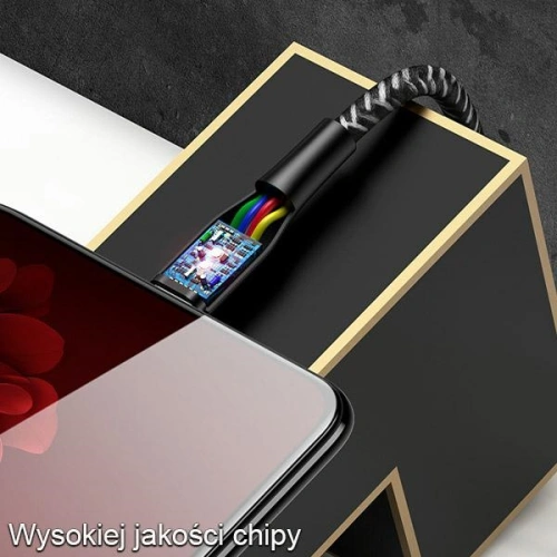 Kabel pleciony USAMS U41 microUSB 1m 2A czerwony/red SJ393USB02 Fast Charge