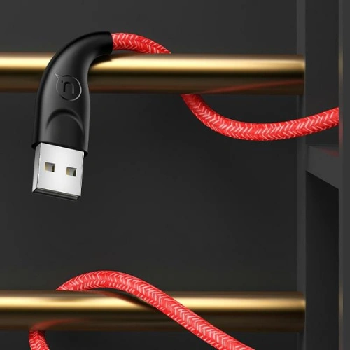 Kabel pleciony USAMS U41 microUSB 1m 2A czerwony/red SJ393USB02 Fast Charge