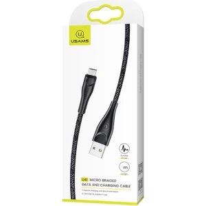 Wholesale USAMS Nylon Cable U41 microUSB 2m 2A black SJ396USB01 (US-SJ396) Fast Charge - USA297BLK - {ean13} - Hurt